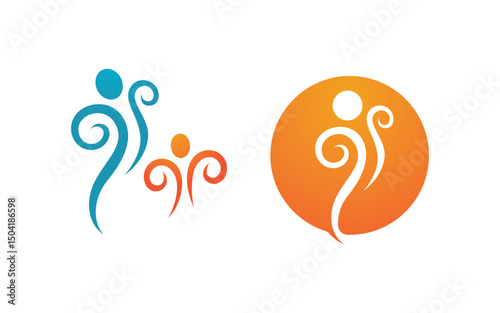 Healthy life Human fit sport logo sign illustration v.141