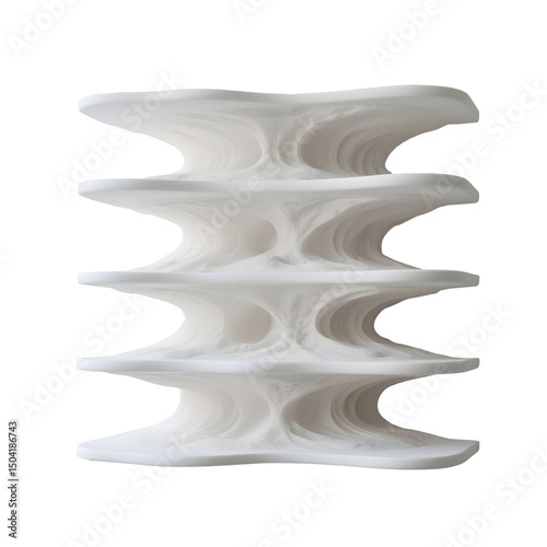 Shelves that appear to be grown from layered sediment