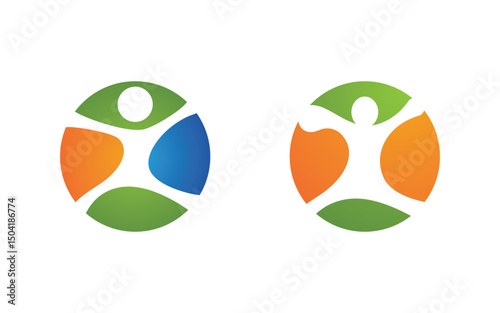 Healthy life Human fit sport logo sign illustration v.147