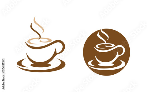 Coffee caf� Shop logo Templates Vector icon design illustration v.7