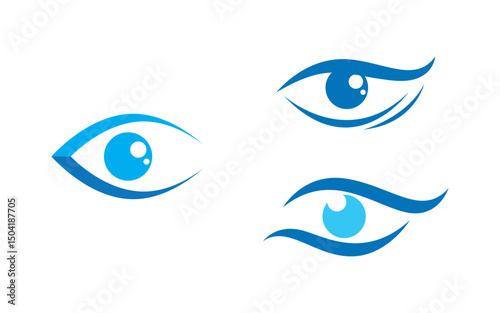 Eye clinic Healthy Care vector icon illustration design v.5