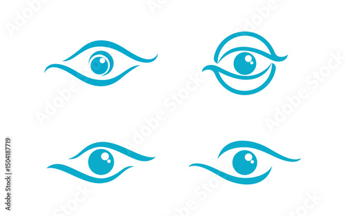 Eye clinic Healthy Care vector icon illustration design v.6