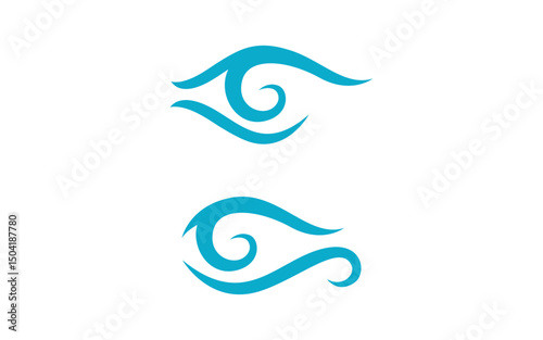 Eye clinic Healthy Care vector icon illustration design v.9