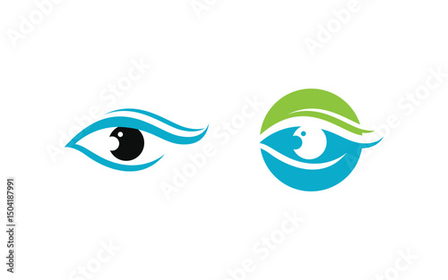 Eye clinic Healthy Care vector icon illustration design v.17