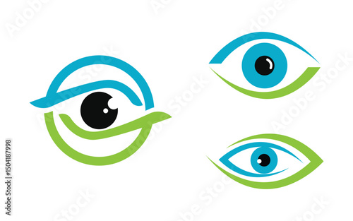 Eye clinic Healthy Care vector icon illustration design v.18