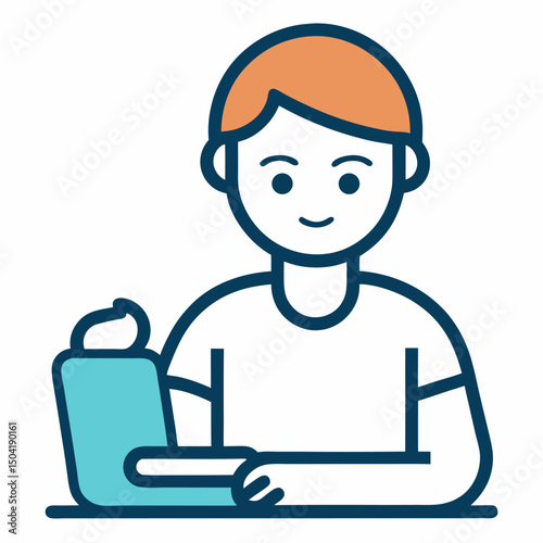 Multitasking in Modern Work: Person Typing One-Handed While Holding Smartphone