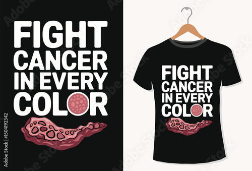 Fight cancer in every color day t-shirt design