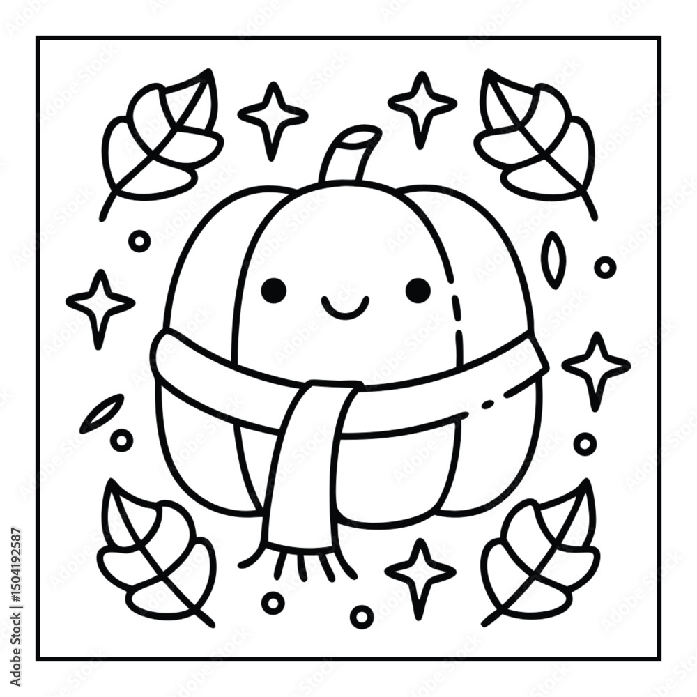 Obraz premium Halloween pumpkin coloring pages for kids