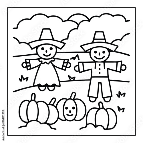 Helloween Smiling Scarecrow" Images