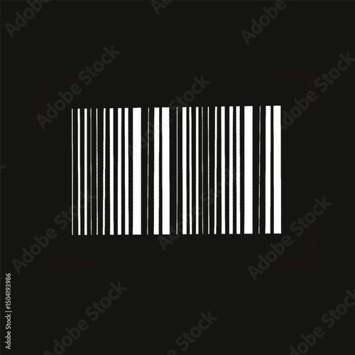 bar code on black