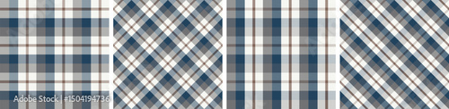 Plaid pattern set seamless tartan check plaid for skirt, tablecloth, blanket, duvet cover, or other modern fashion print.
