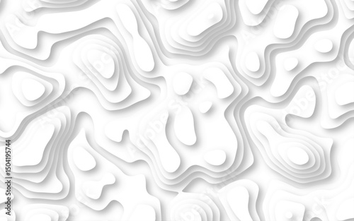Topographic canyon geometric map relief texture with curved layers and shadow. Modern and geometric abstract pattern marble texture background for design. Banner texture website template. 