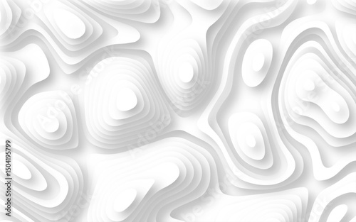 Topographic canyon geometric map relief texture with curved layers and shadow. Modern and geometric abstract pattern marble texture background for design. Banner texture website template. 