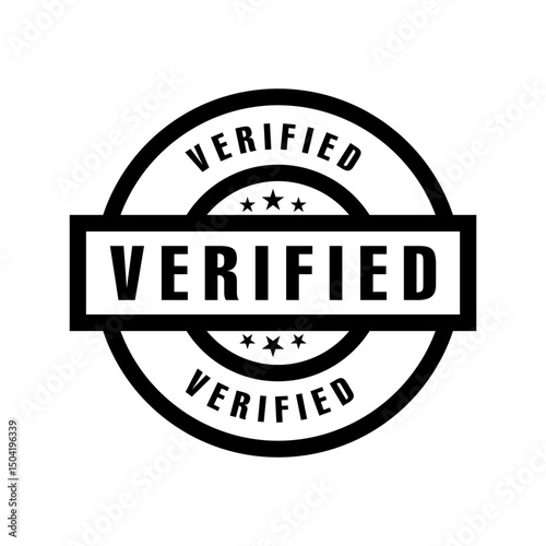 Verified rubber stamp seal vector