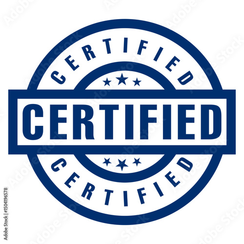 Certified rubber stamp seal vector
