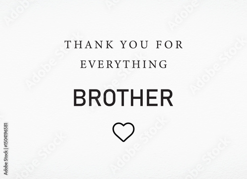 Thank You brother simple card