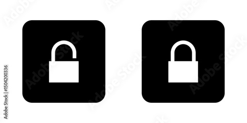 padlock vector icon set with transparent background