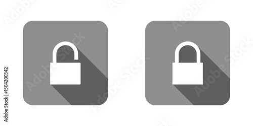padlock vector icon set with transparent background
