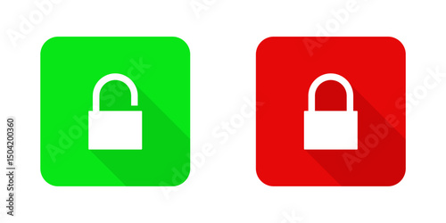 padlock vector icon set with transparent background