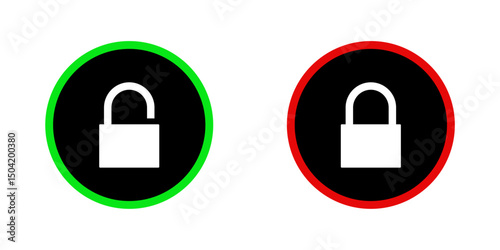 padlock vector icon set with transparent background