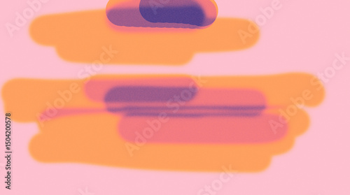 Abstract colorful design on a pink background, with overlapping soft shapes. The image is an elegant visual representation