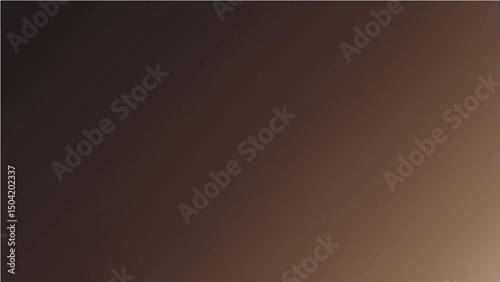 Vector illustration featuring a smooth diagonal gradient transition from dark brown to light beige. The background should be minimalistic with a soft, blended color shift, 