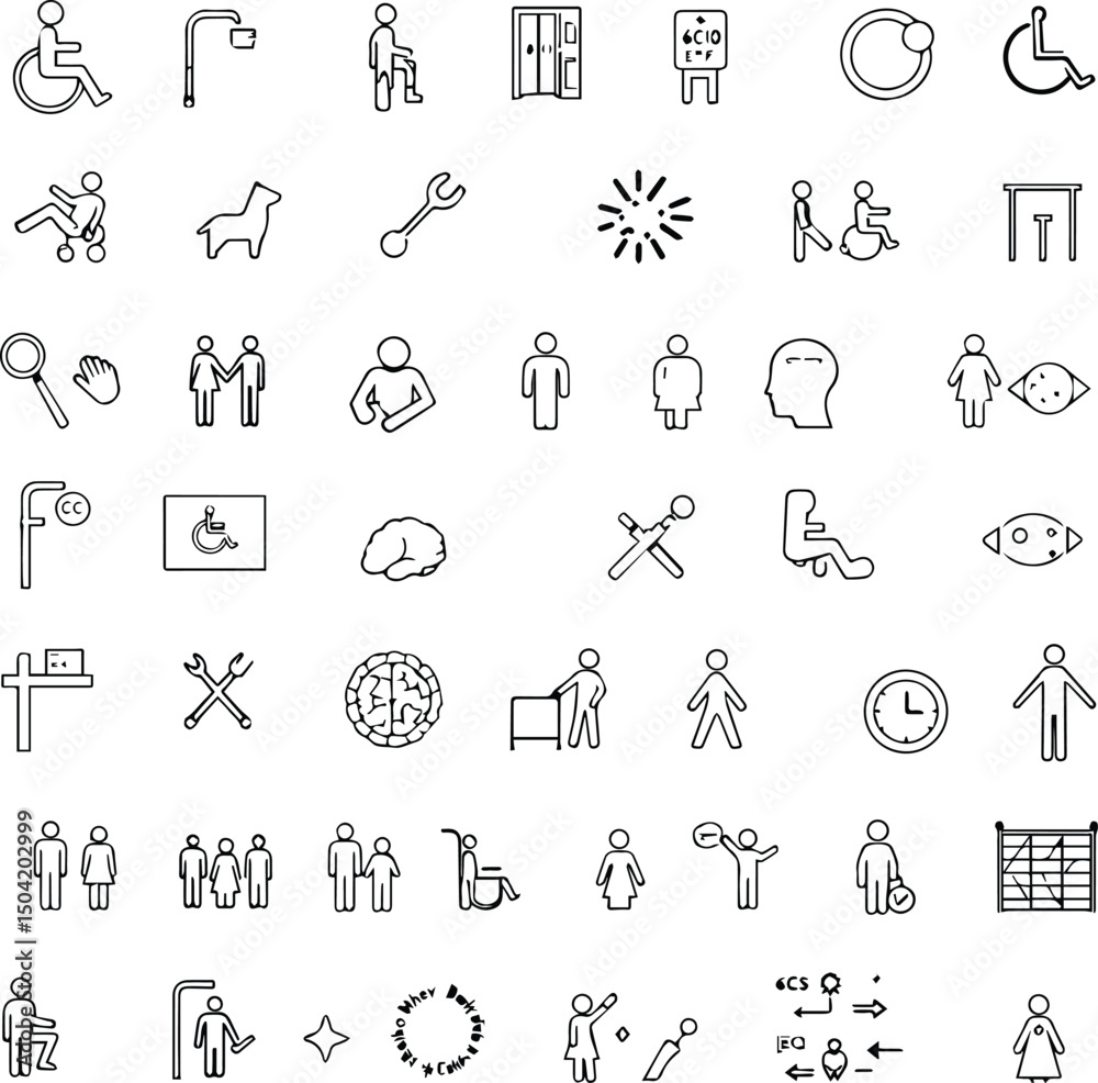 Fototapeta premium Accessible Design Icon Set Scalable Graphics for Websites and Branding