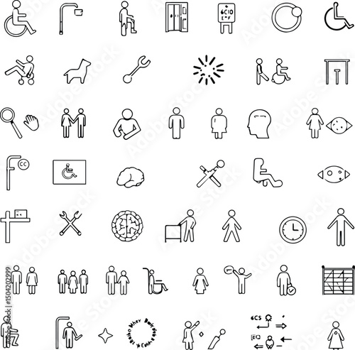 Accessible Design Icon Set Scalable Graphics for Websites and Branding