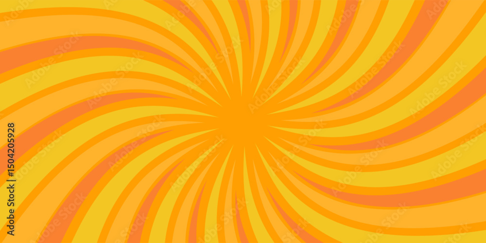 Fototapeta premium Yellow comic book background. Modern creative pop art orange halftone style background