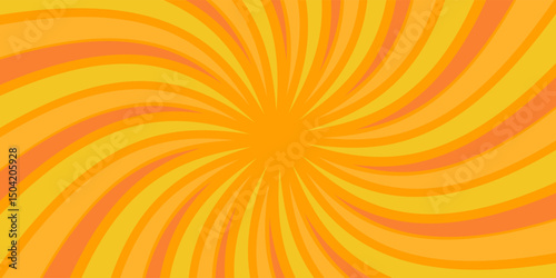 Yellow comic book background. Modern creative pop art orange halftone style background