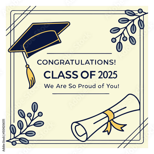Bold Graduation Poster Class of 2025 We Are Proud of You Design 03