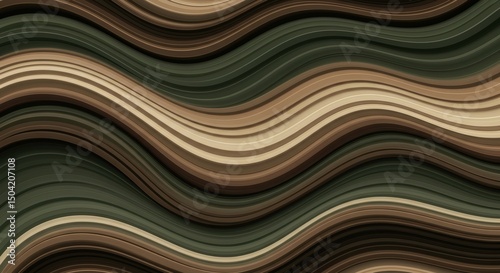 Abstract Wavy Lines in Earthy Tones Creating a Unique Visual Texture