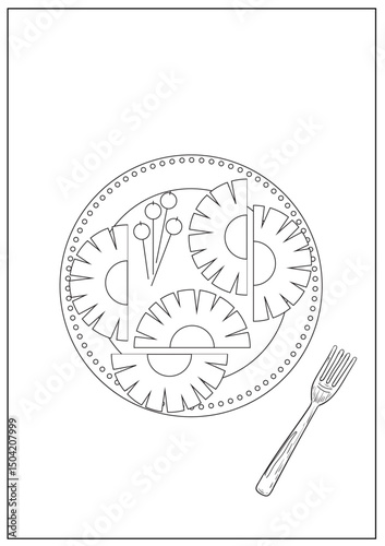 A Drawing ready to be painted
