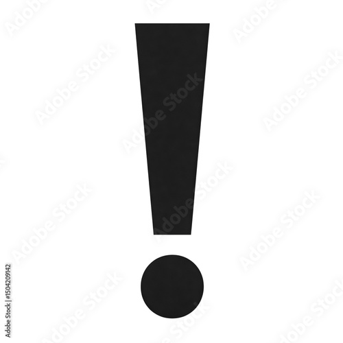 Exclamation mark isolated on transparent background