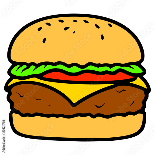 icon, vector illustration burger