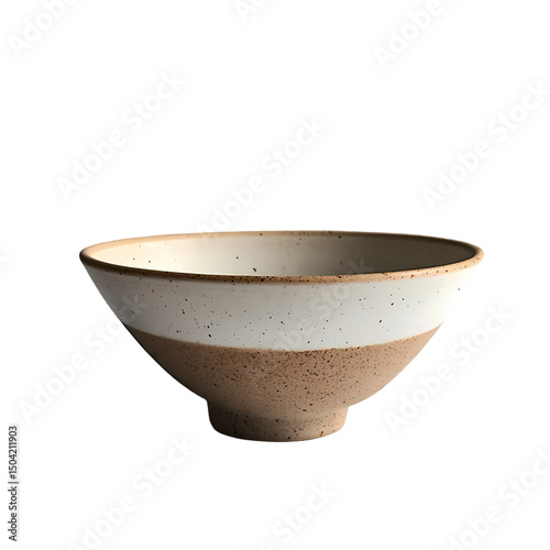 Stoneware Bowl TwoTone Speckled isolated on transparent background