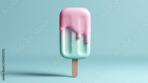 Melting pastel popsicle
