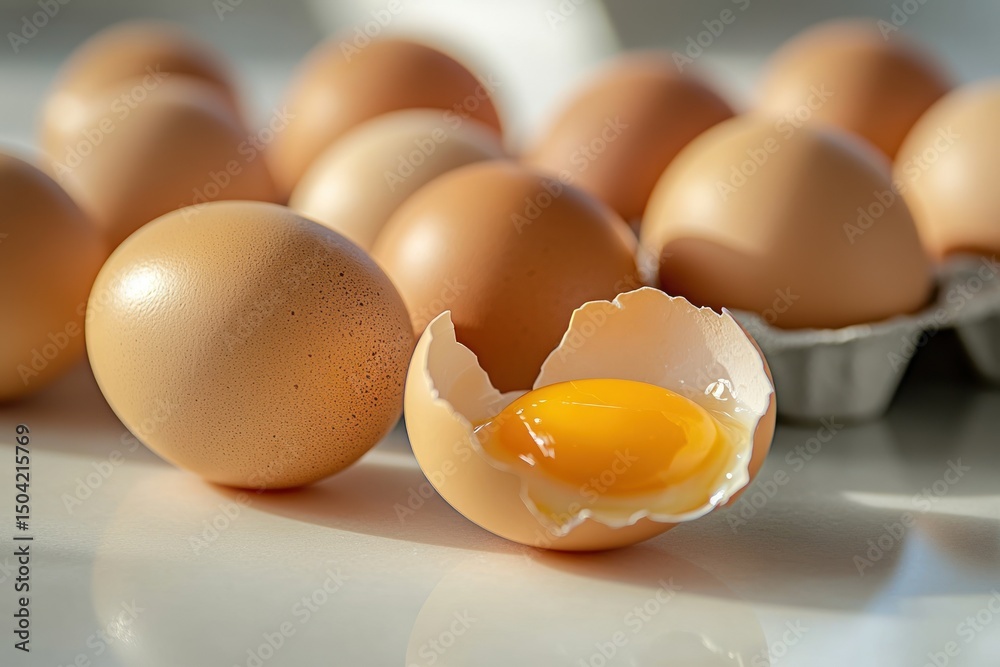 Fresh eggs display Fresh eggs display