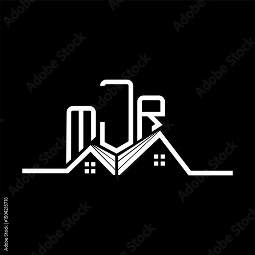 MJR Real State logo design, MJR simple and modern logo. MJR luxurious alphabet design