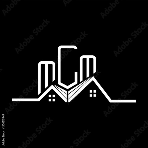 MLM Real State logo design, MLM simple and modern logo. MLM luxurious alphabet design