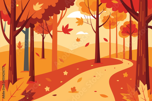 autumn trees in the park