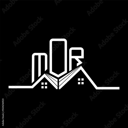 MOR Real State logo design, MOR simple and modern logo. MOR luxurious alphabet design