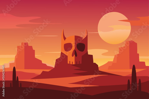 sunset in the city