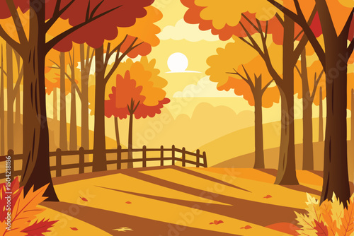 autumn trees in the park