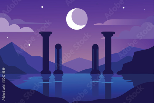 moon over the city