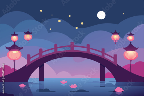bridge in the night