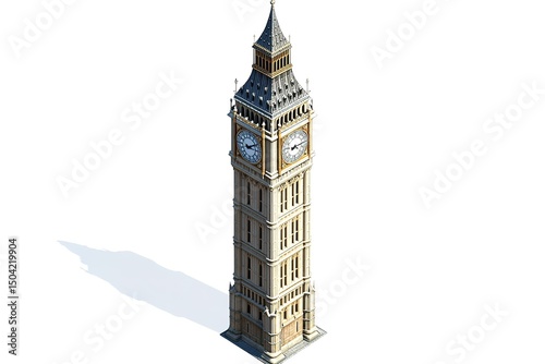 Big Ben in London, a historic clock tower, stands tall in bright daylight