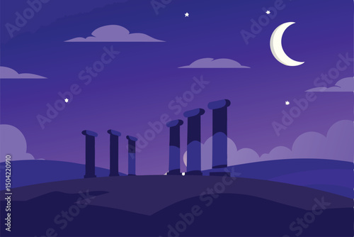 moon over the city