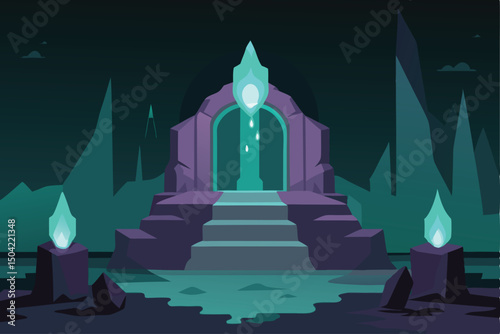 vector illustration of buddhist temple