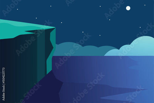 moon over the sea